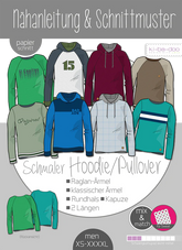 Schnittmuster Kibadoo Herren Mix&Match Hoodie/Pullover